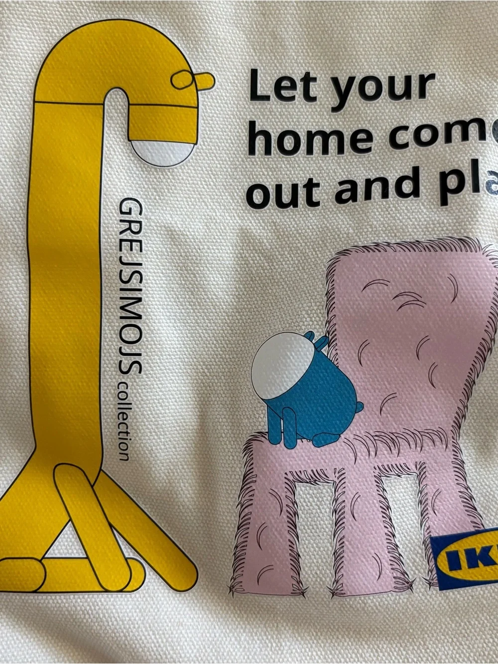 IKEA Mini Tote Bag, GREJSIMOJS Collection, Cream color, Brand New in Bag